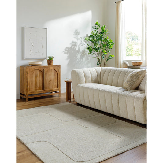 Mystique Rug - 484899 by Livabliss in ash, pearl, khaki. Made from face: 100% wool, warp: 100% cotton in a unique style.