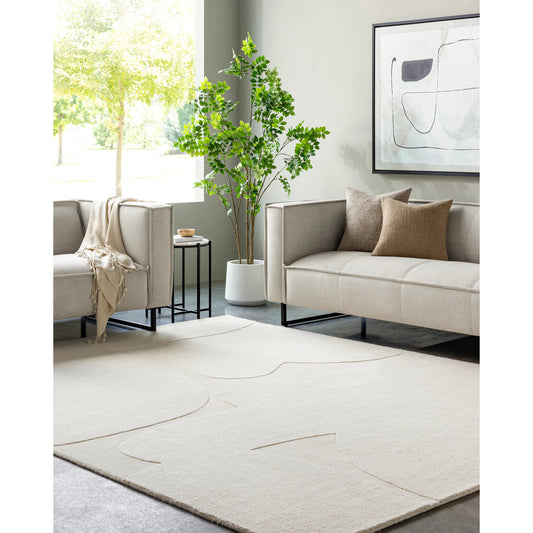 Mystique Rug - 484908 by Livabliss in off-white, white. Made from face: 100% wool, warp: 100% cotton in a unique style.