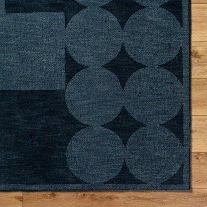 Mystique M-5479 Rug by Livabliss in navy. Made from wool in a unique style.