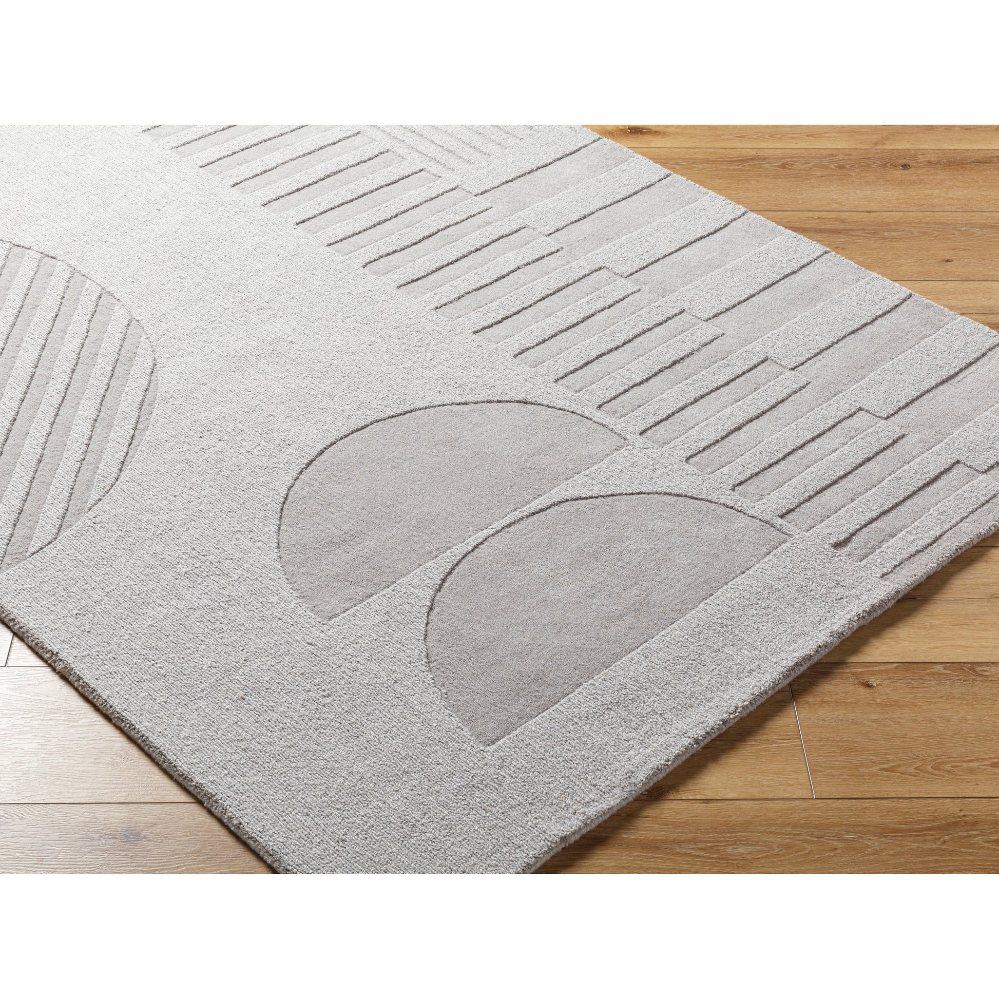 Mystique Rug - 484935 by Livabliss in taupe, stone grey, charcoal. Made from face: 100% wool, warp: 100% cotton in a unique style.