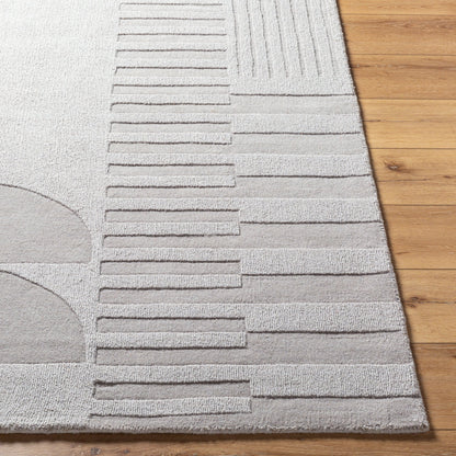 Mystique Rug - 484935 by Livabliss in taupe, stone grey, charcoal. Made from face: 100% wool, warp: 100% cotton in a unique style.