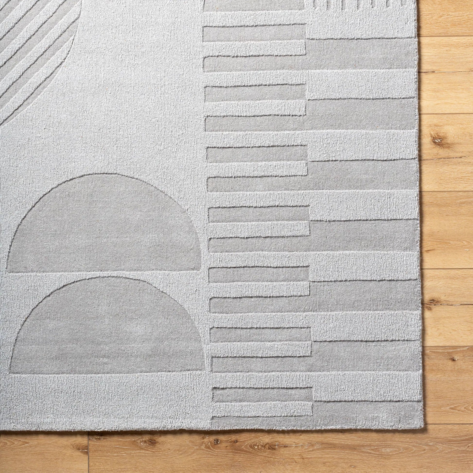 Mystique Rug - 484935 by Livabliss in taupe, stone grey, charcoal. Made from face: 100% wool, warp: 100% cotton in a unique style.