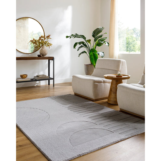 Mystique Rug - 484935 by Livabliss in silver, sage. Made from face: 100% wool, warp: 100% cotton in a unique style.