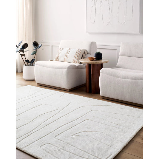 Mystique Rug - 489202 by Livabliss in off-white, pearl, light silver. Made from wool in a unique style.