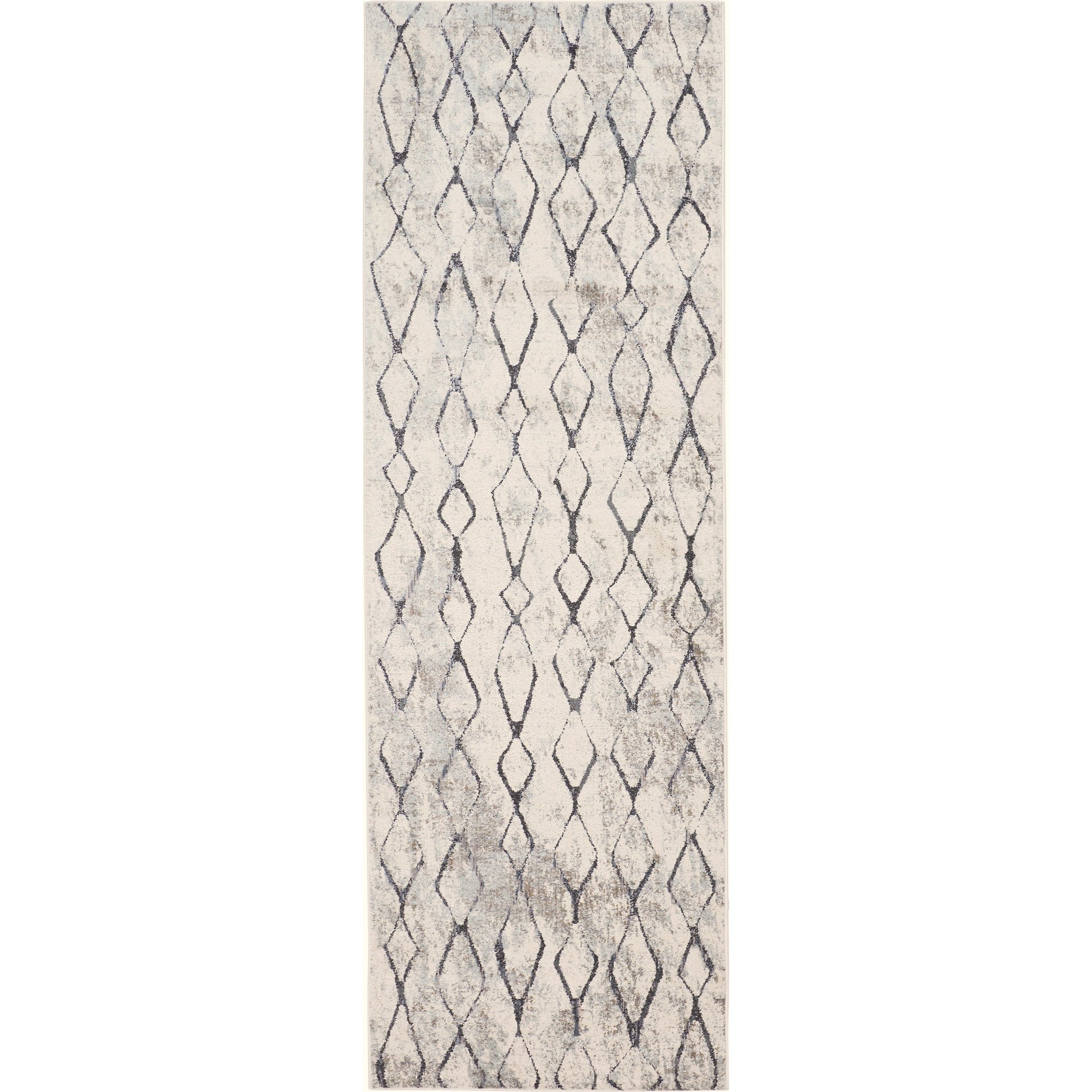 Kano Transitional Diamond Rug - 3872F by Feizy in ivory, gray, taupe. Made from polypropylene, polyester in a unique style.