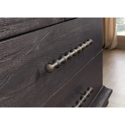 Big Sky Small Wardrobe by Hooker Furniture in charred timber. Made from pecky hickory veneers, burlap in a traditional style.
