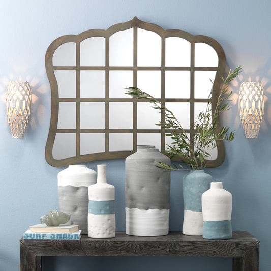 Window Mirror by The Livingston Collection in wood. Made from wood in a cottage & farmhouse style.
