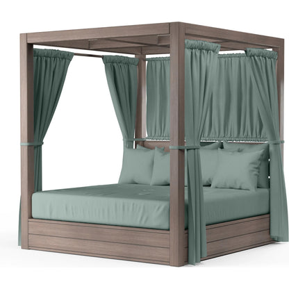 Laguna Outdoor Resort King Daybed by Sunset West in browns. Made from aluminum in a modern style.