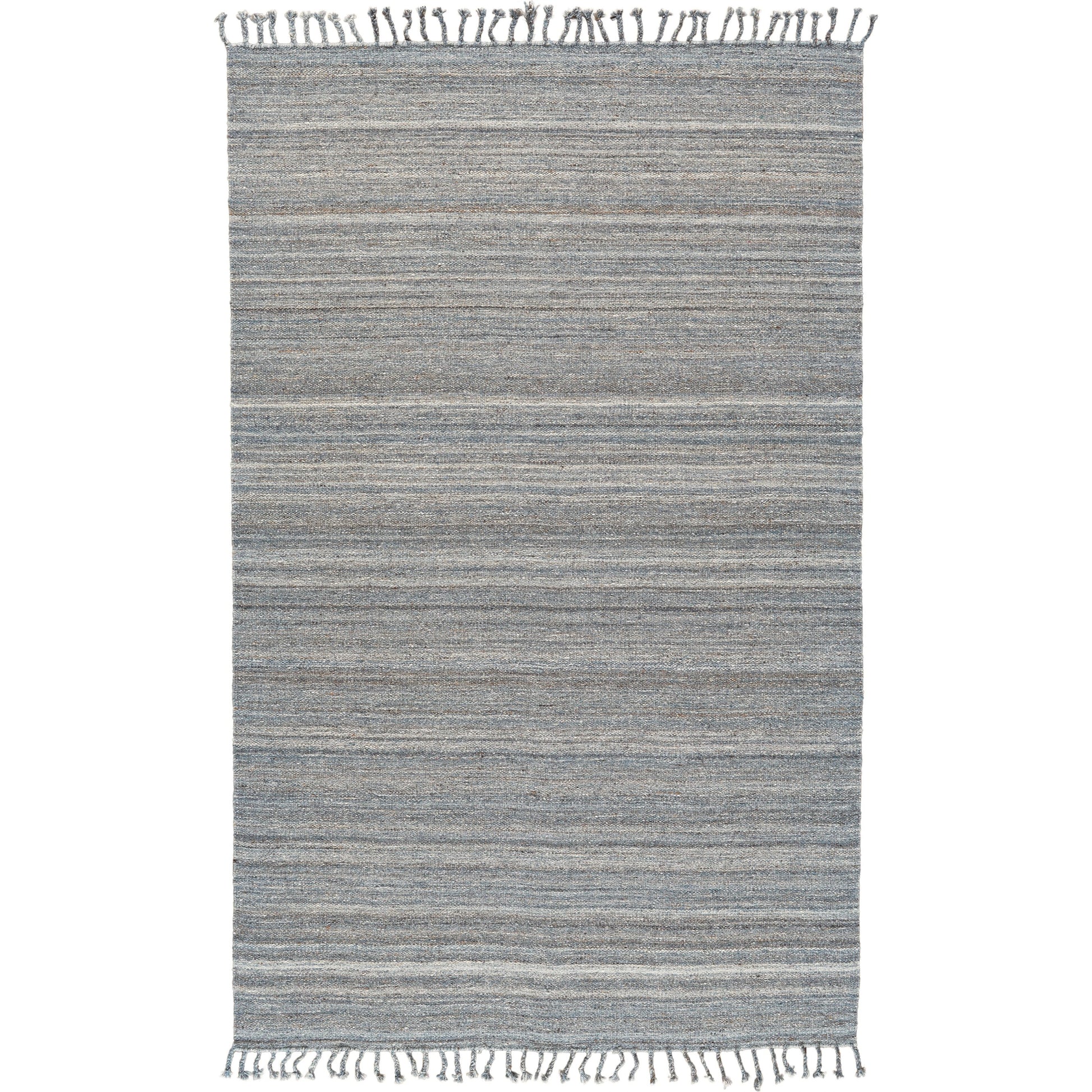 Brady Transitional Stripes Rug - 0736F by Feizy in gray, blue, ivory. Made from wool, cotton in a unique style.