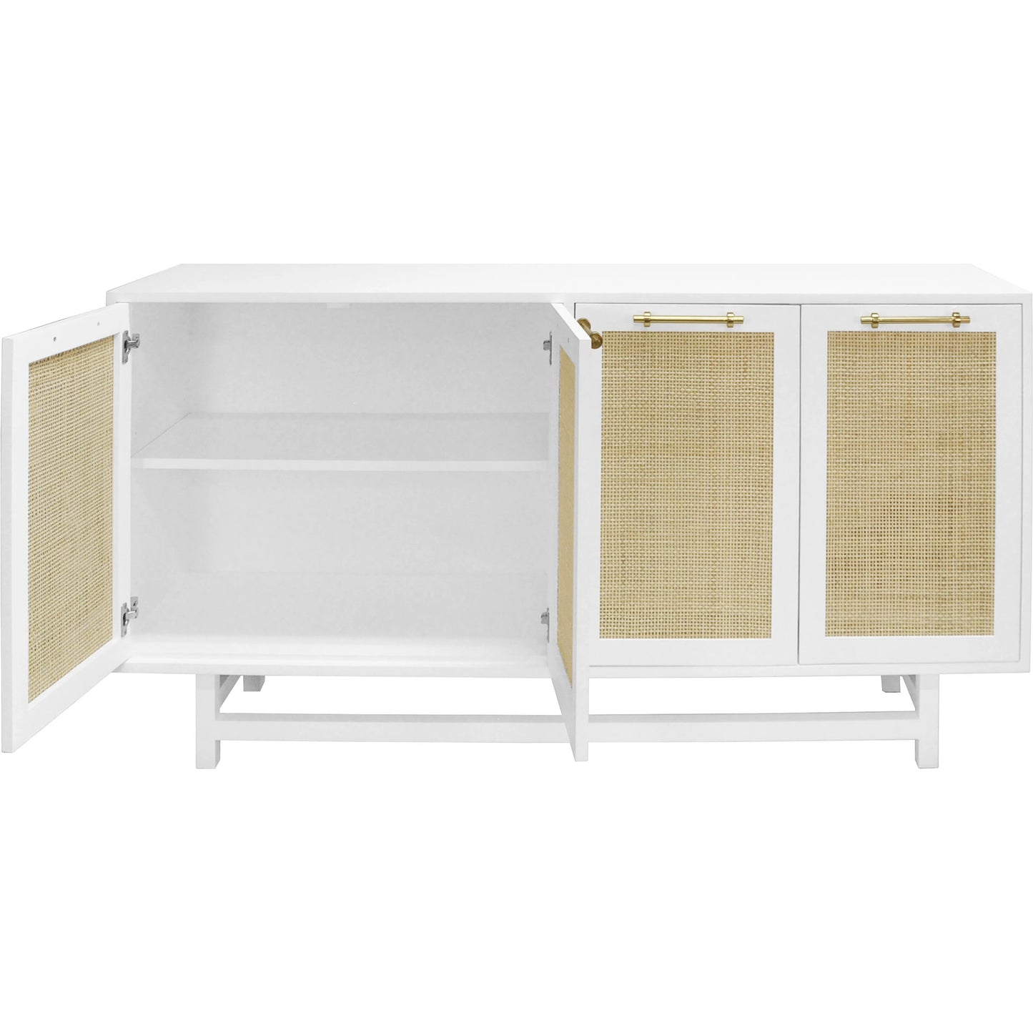 003 SI-2135304 | Additional Silo | Macon Four Door Cabinet by Worlds Away. Made from hardwood solids, mdf, caning, metal in a cottage & farmhouse style.