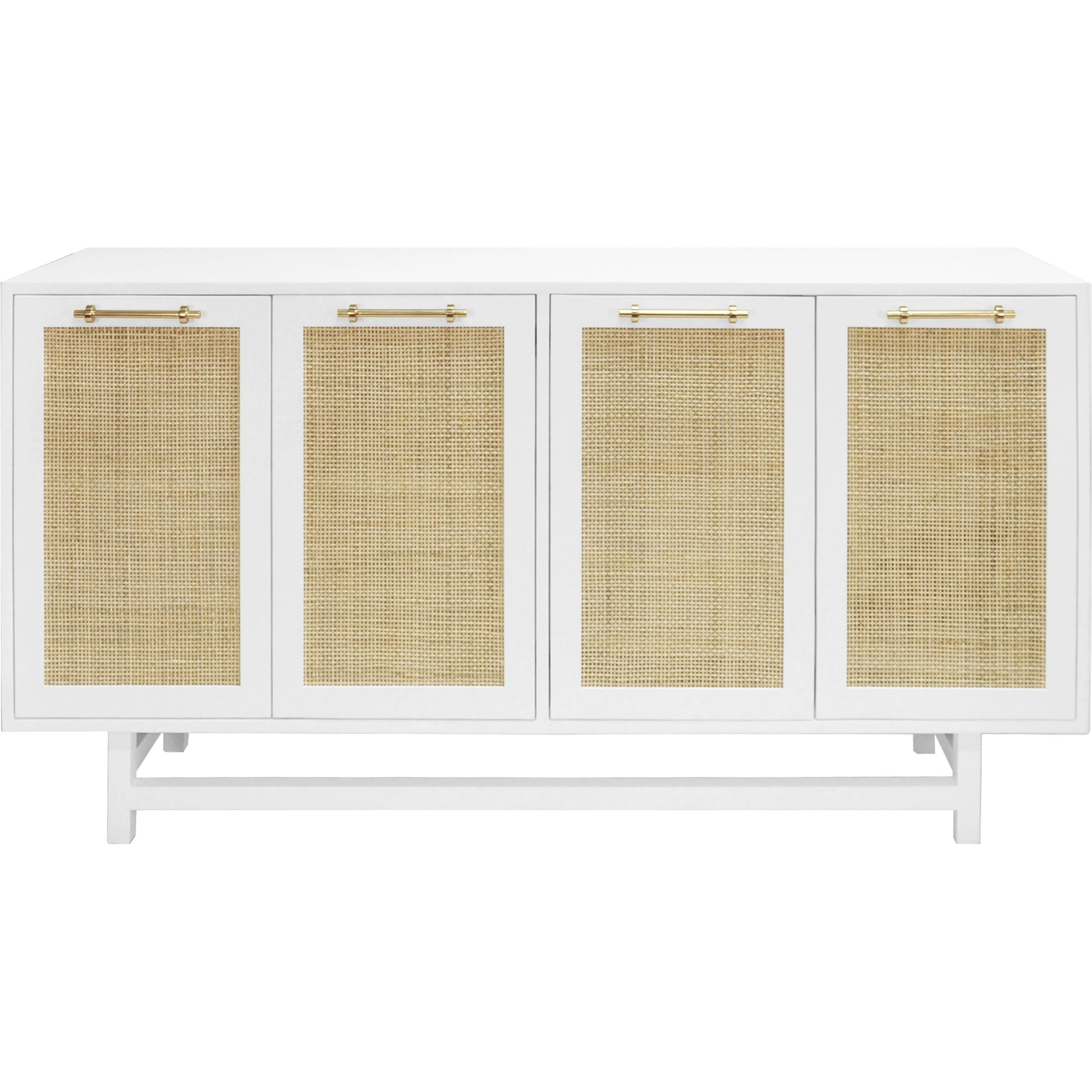 Macon Four Door Cabinet by Worlds Away. Made from hardwood solids, mdf, caning, metal in a cottage & farmhouse style.