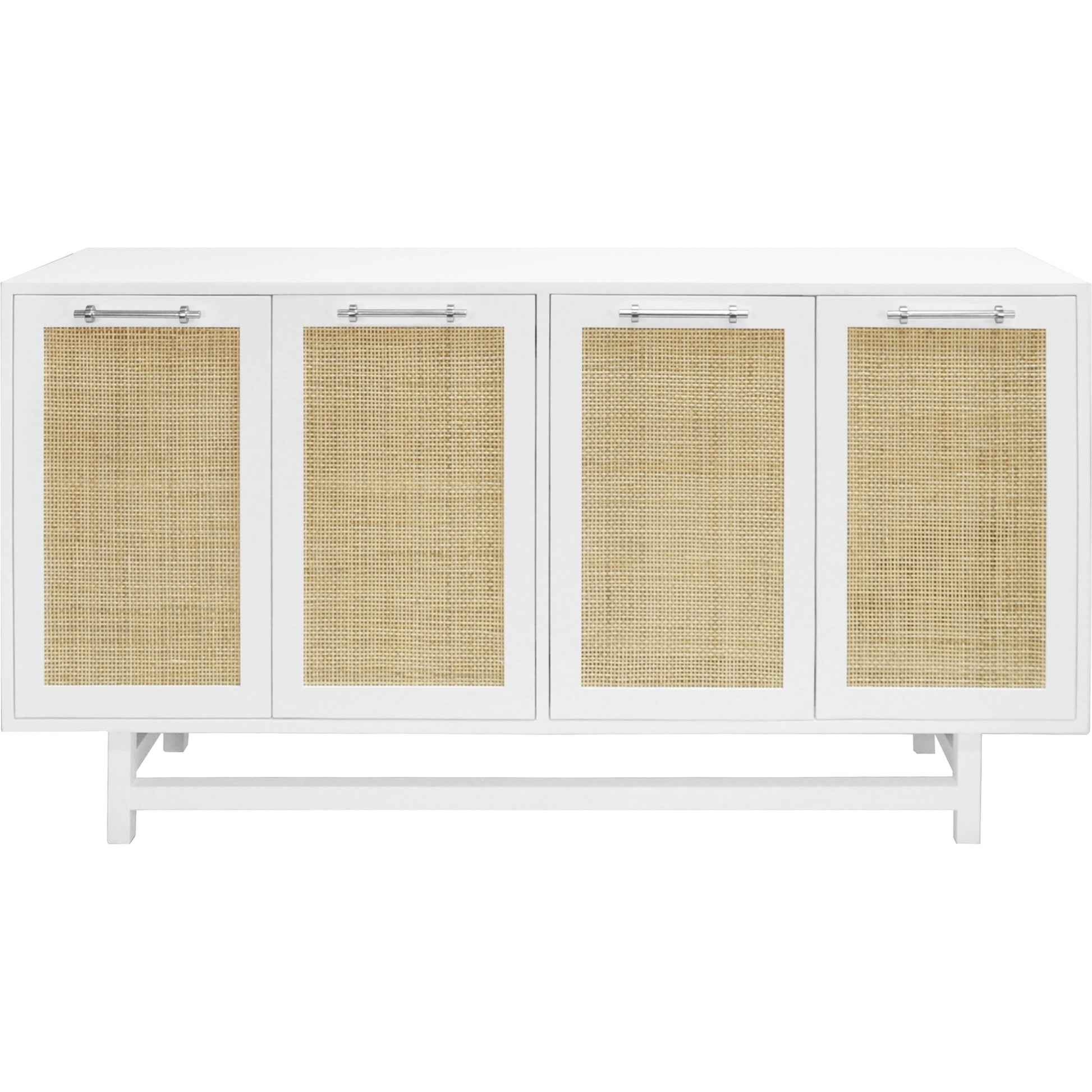 Macon Four Door Cabinet by Worlds Away. Made from hardwood solids, mdf, caning, metal in a cottage & farmhouse style.