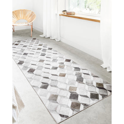 Maddox MAD-02 Rug by Loloi in gray, mocha. Made from 100% polyester in a modern style.