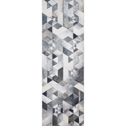 Maddox MAD-03 Rug by Loloi in gray, ivory. Made from 100% polyester in a modern style.
