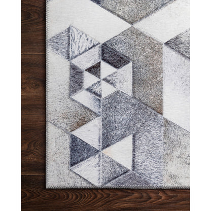 Maddox MAD-03 Rug by Loloi in gray, ivory. Made from 100% polyester in a modern style.