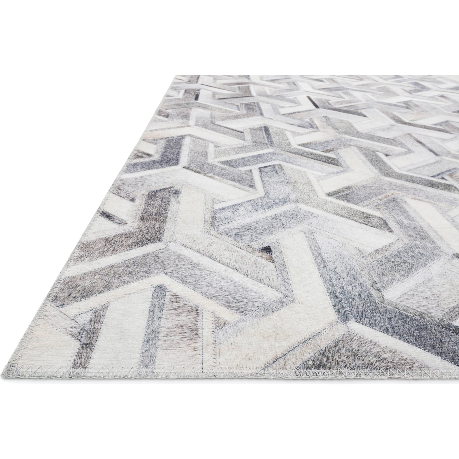 Maddox MAD-05 Rug by Loloi in silver, ivory. Made from 100% polyester in a modern style.