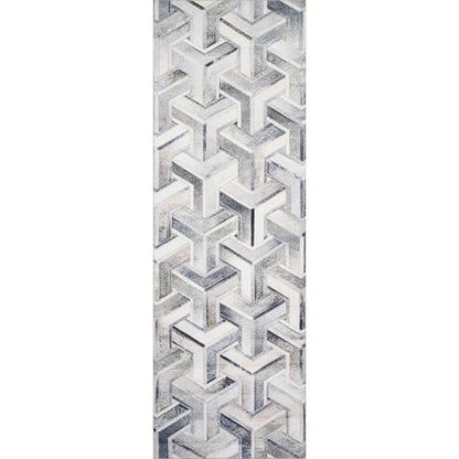 Maddox MAD-05 Rug by Loloi in silver, ivory. Made from 100% polyester in a modern style.