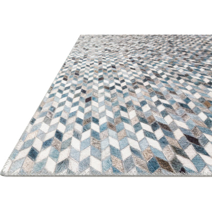 MAD-08 by Loloi in ocean, gray. Made from 100% polyester in a modern style.