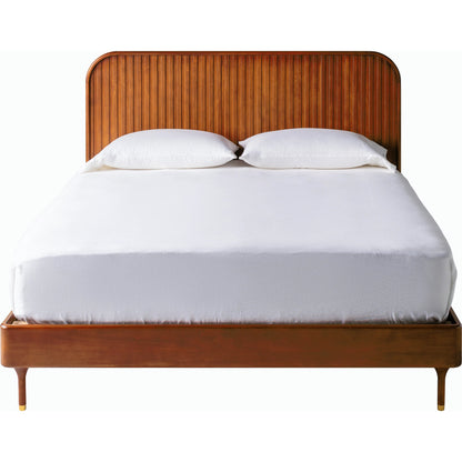 Madri Wood Bed - 526084 by Surya in top: brown, base: brown and stainedstained. Made from poplar in a modern style.