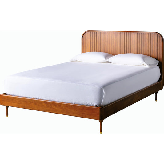 Madri Wood Bed - 526084 by Surya in top: brown, base: brown and stainedstained. Made from poplar in a modern style.
