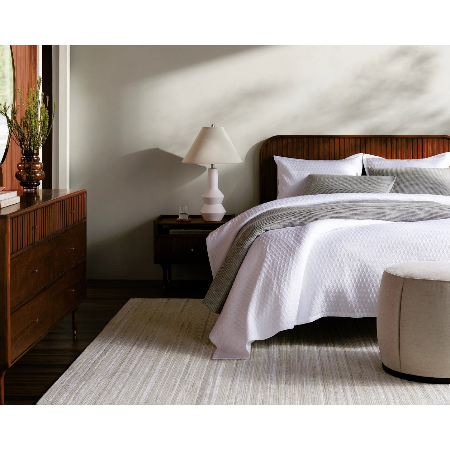 003 SI-2164095,SI-2164096 | Lifestyle | Madri Wood Bed - 526084 by Surya in brown and stainedstained. Made from poplar in a modern style.