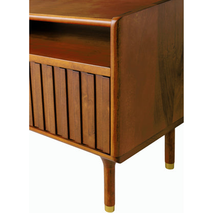 Madri Nightstand - 526092 by Surya in top: brown, base: brown and stainedrawstainedstained. Made from poplar, manufactured wood, rubber wood in a transitional style.
