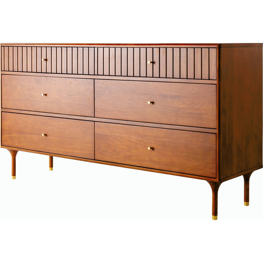 Madri Dresser - 526095 by Surya in top: brown, base: brown and stainedrawstainedstained. Made from poplar, manufactured wood, rubber wood in a transitional style.