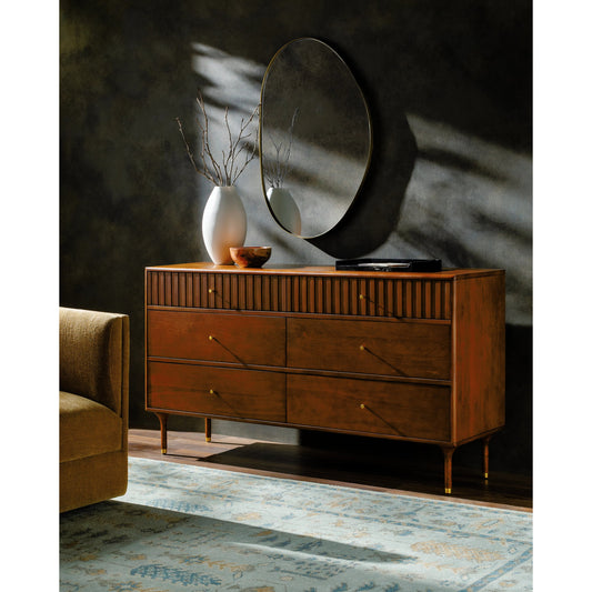 Madri Dresser - 526095 by Surya in top: brown, base: brown and stainedrawstainedstained. Made from poplar, manufactured wood, rubber wood in a transitional style.