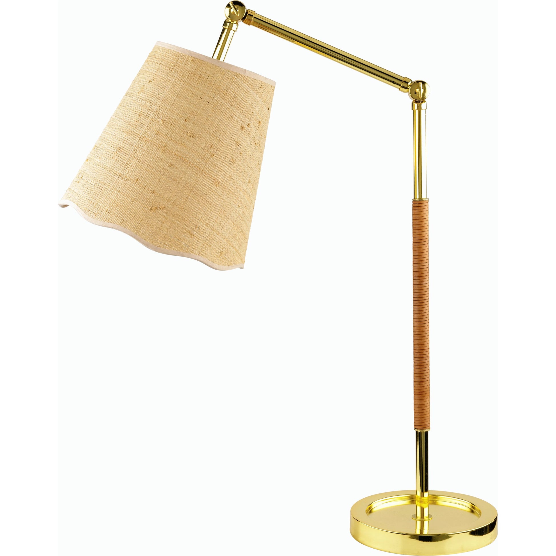 Magda Accent Table Lamp - 537748 by Livabliss in body: metallic - brass, base: metallic - brass, shade (outside): beige, shade (inside): clear, cord: translucent and platedplated. Made from iron, jute, polystyrene in a moder