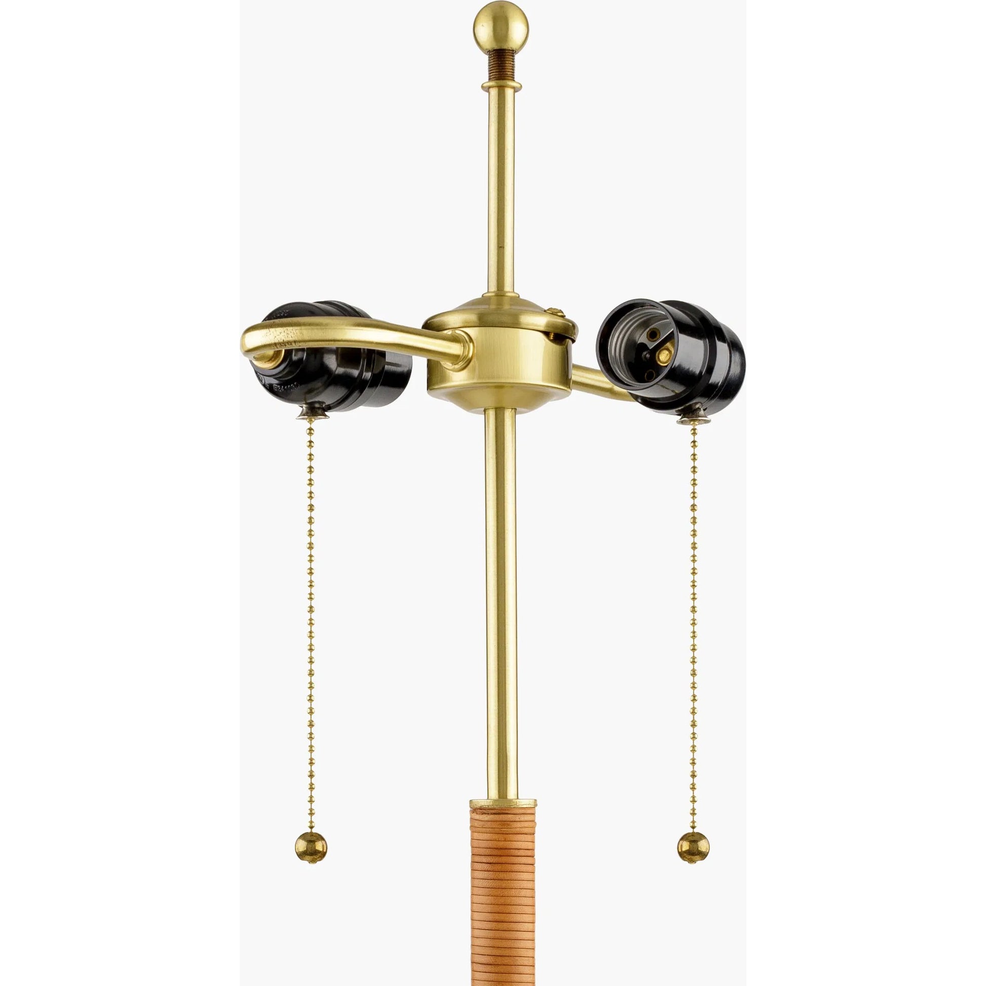 Magda Accent Table Lamp - 537751 by Livabliss in body: metallic - brass, base: metallic - brass, shade: white, cord: translucent and platedplated. Made from iron, linen, polystyrene in a modern style.