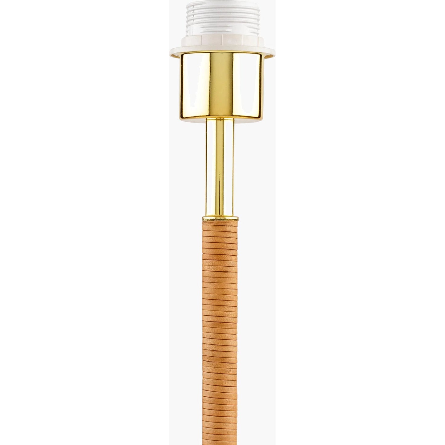 002 SI-2169112 | Closeup | Magda Accent Table Lamp - 537754 by Livabliss in body: metallic - brass, base: metallic - brass, shade (outside): beige, shade (inside): clear, cord: translucent and platedplated. Made from iron, jute, polystyrene in a modern sty
