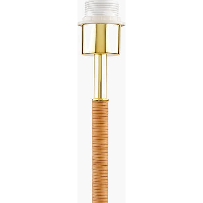 Magda Accent Table Lamp - 537754 by Livabliss in body: metallic - brass, base: metallic - brass, shade (outside): beige, shade (inside): clear, cord: translucent and platedplated. Made from iron, jute, polystyrene in a modern sty