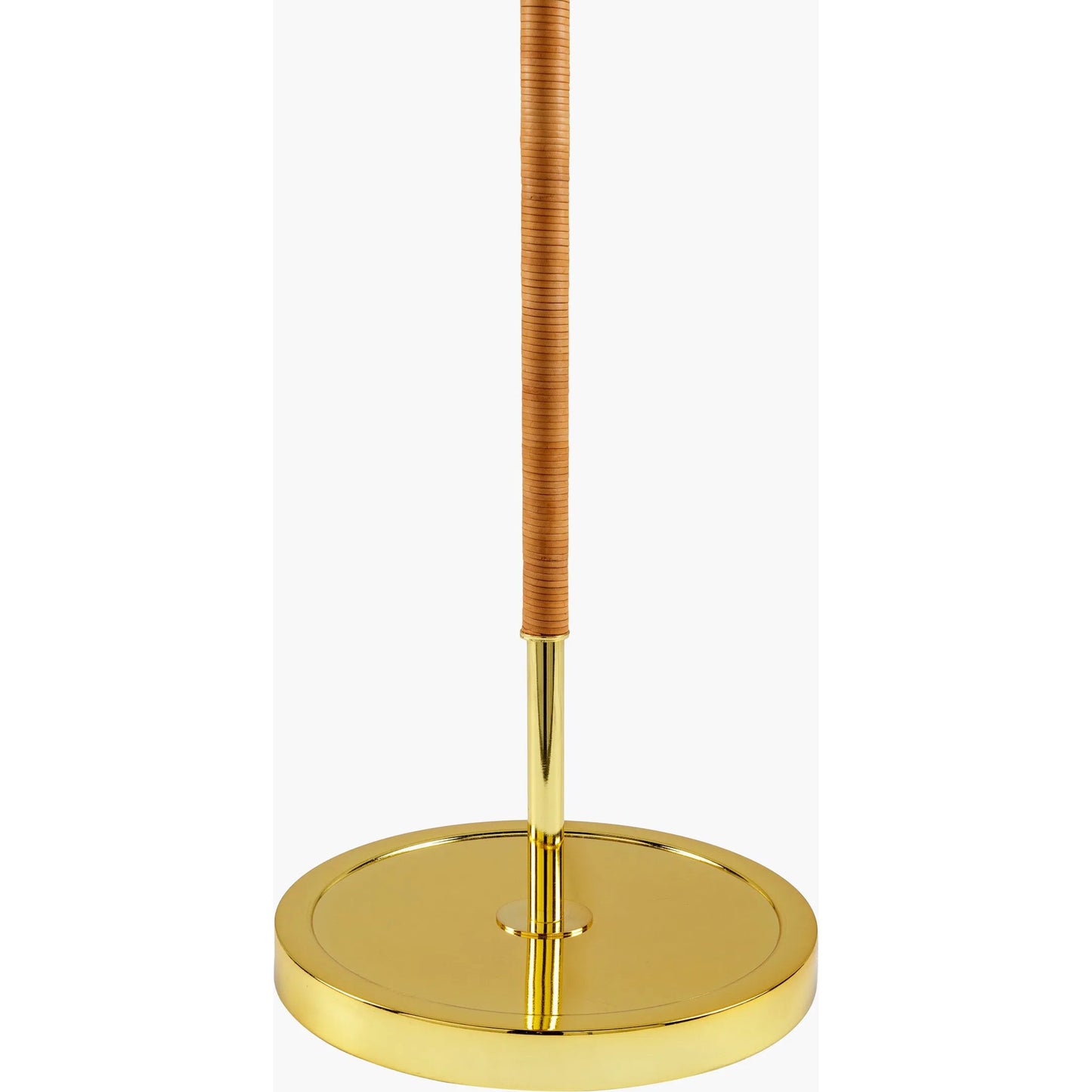 002 SI-2245793 | Closeup | Magda Accent Floor Lamp 537761 by Livabliss in body: metallic - brass; base: metallic - brass; shade (outside): beige; shade (inside): clear; cord: translucent and platedplated. Made from iron, jute, polystyrene in a modern style