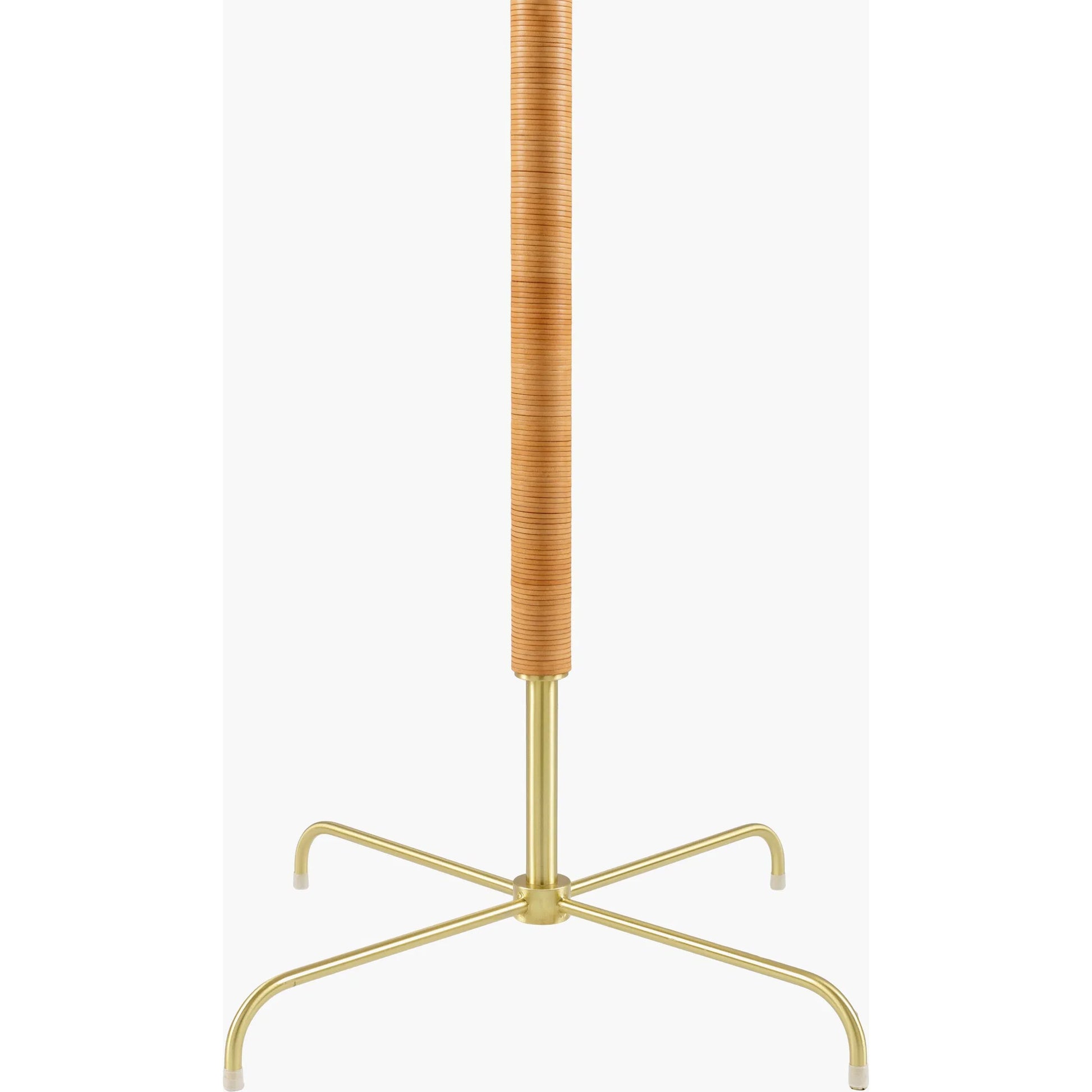 Magda Accent Floor Lamp 537764 by Livabliss in body: metallic - brass; base: metallic - brass; shade: white; finial: metallic - brass; harp: metallic - brass; cord: translucent and platedplatedplated. Made from iron, linen, polys