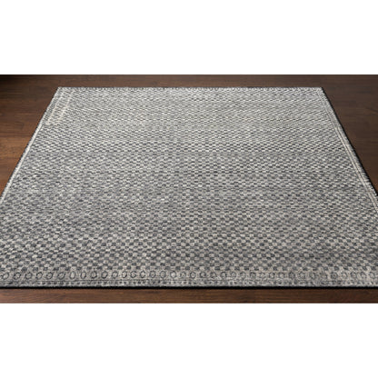 Malaga Rug - 25151 by Surya in ivory, black, medium gray. Made from 100% wool in a unique style.