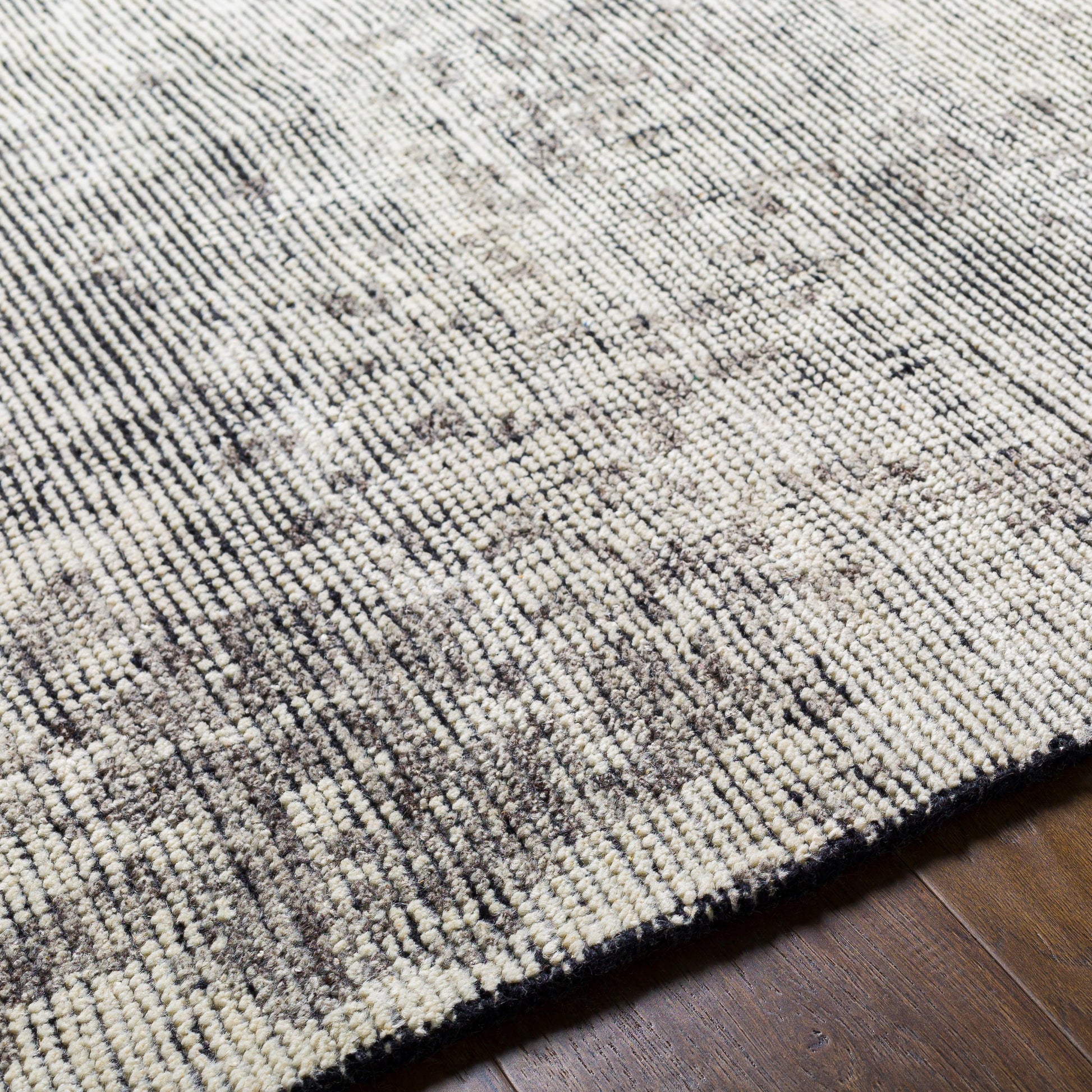 Malaga Rug - 25146 by Surya in ivory, black, medium gray. Made from 100% wool in a unique style.