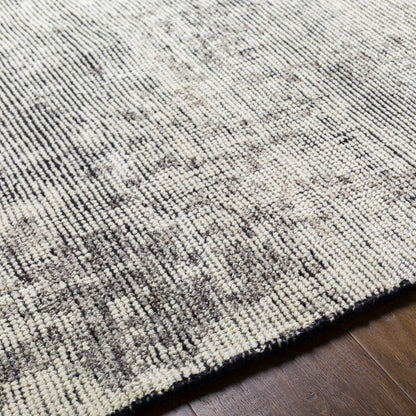 Malaga Rug - 25146 by Surya in ivory, black, medium gray. Made from 100% wool in a unique style.