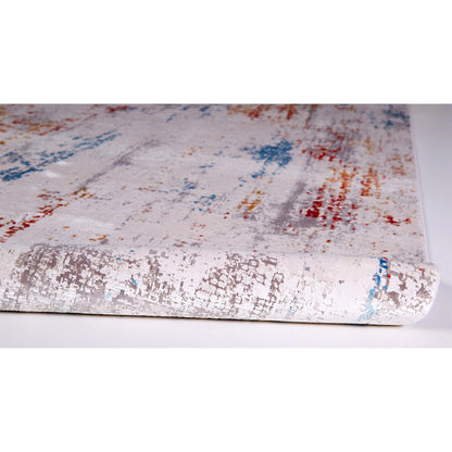 Cadiz Rug - 3903F by Feizy in gray, red, blue. Made from viscose, acrylic in a unique style.