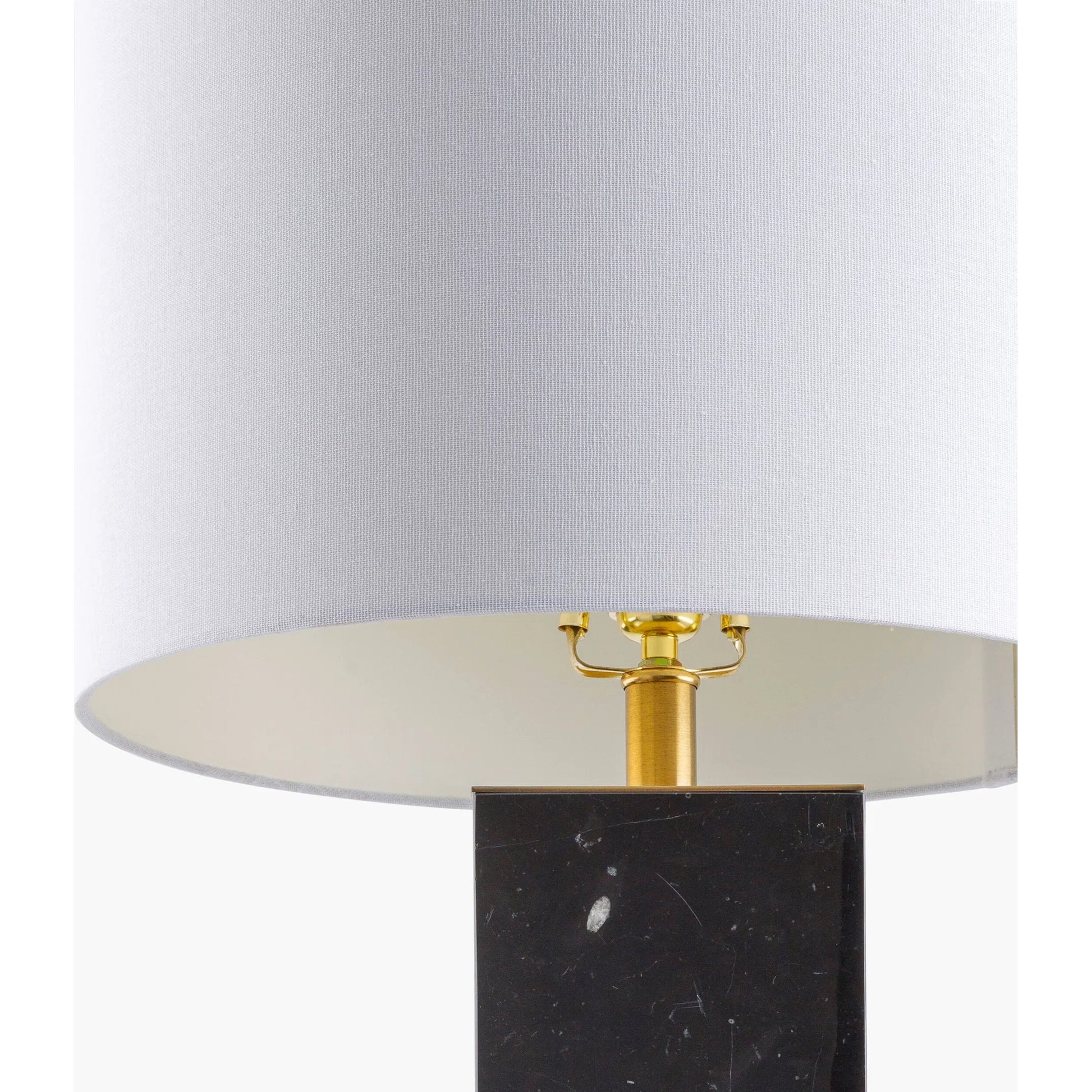 Majestic - 498936 by Surya in translucent, white, clear, metallic gold, black and natural, translucent. Made from body: marble, marble, shade (outside): linen, shade (inside): polyester, finial: crystal in a modern style.