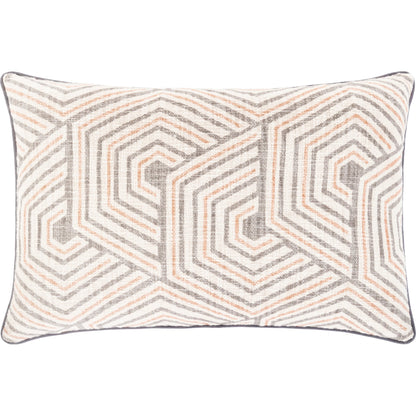 Mila Pillow - 9438 by Surya in ivory, gray, camel. Made from 97% cotton, 3% viscose, 100% cotton in a eclectic & global style.