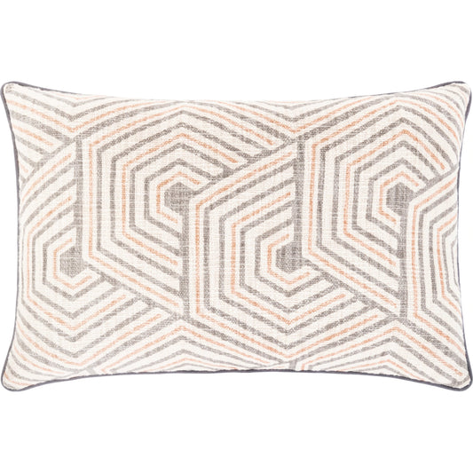 Mila Pillow - 9438 by Surya in ivory, gray, camel. Made from 97% cotton, 3% viscose, 100% cotton in a eclectic & global style.