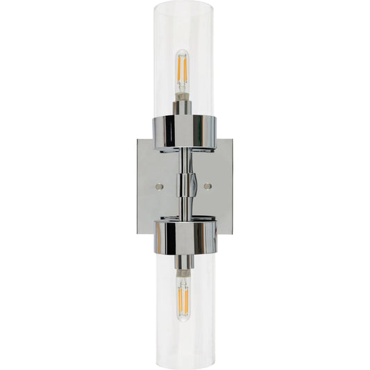Manarola Wall Sconce by Livabliss in clear, metallic brass and metallic, chrome, electroplated. Made from iron, glass in a unique style.