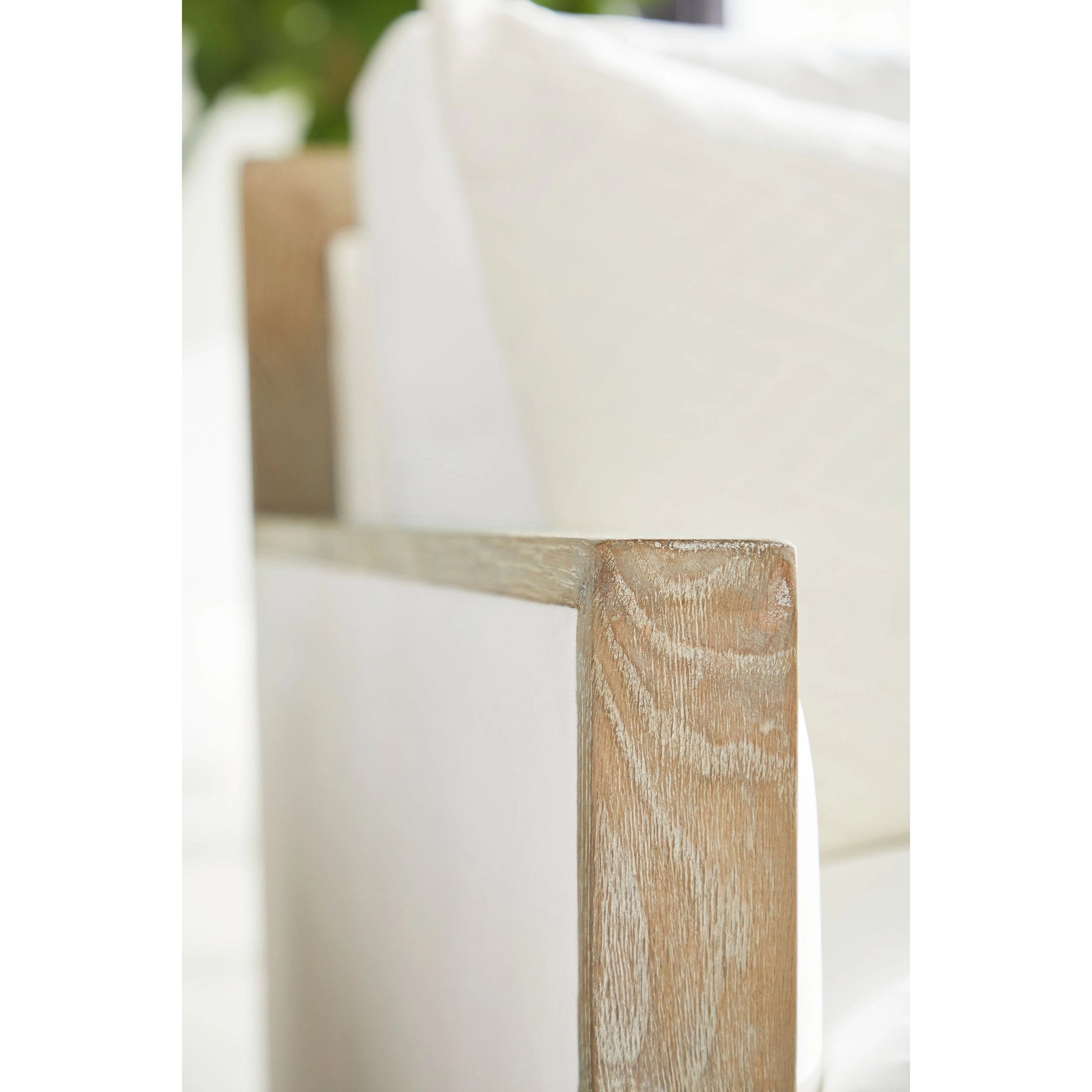 Manhattan Sofa by Essentials For Living in livesmart peyton-pearl, natural gray oak. Made from solid oak wood, mdf, plywood, 98% polyester, 2% nylon fabric, foam, feather in a coastal style.