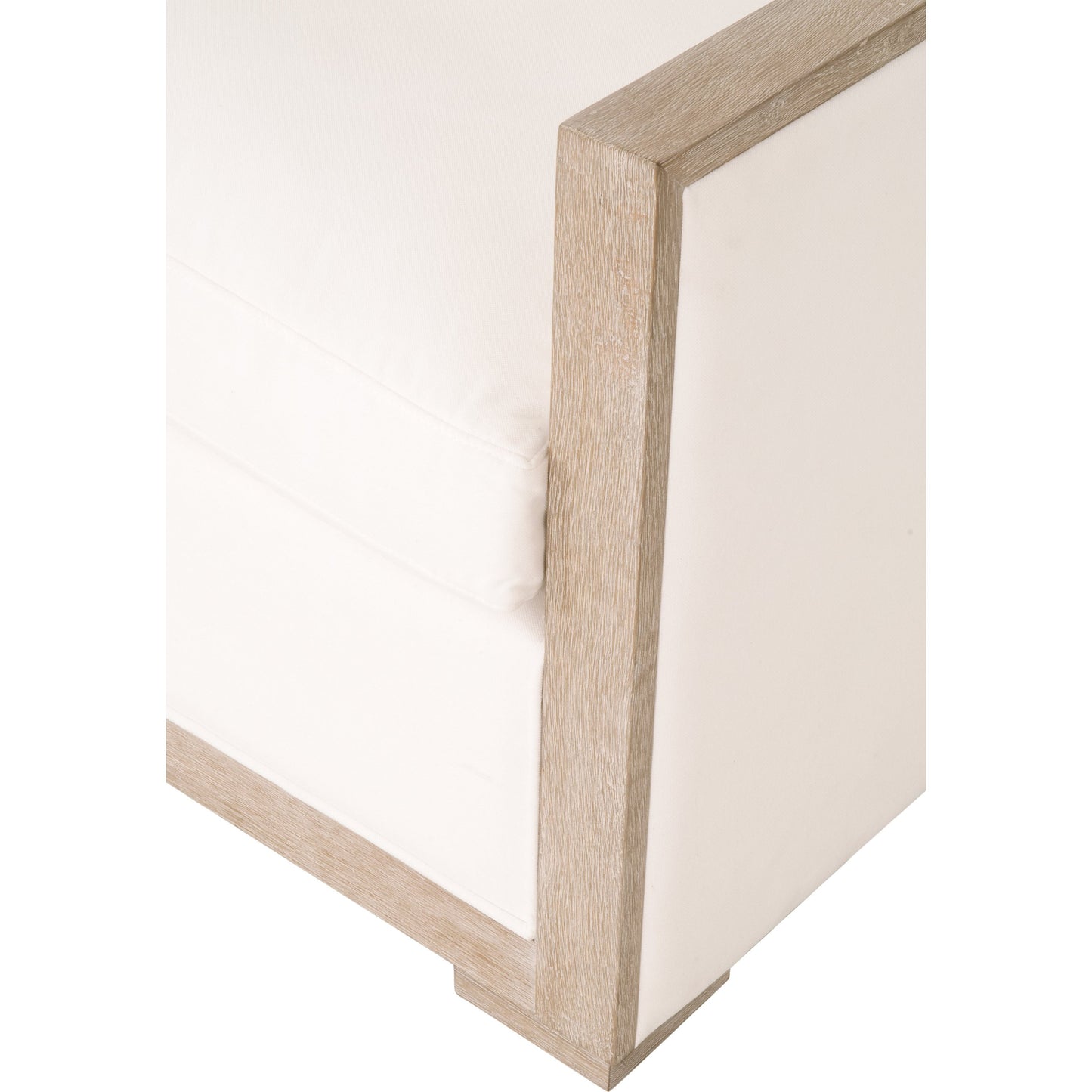 005 SI-1713572 | Additional Silo | Manhattan Sofa by Essentials For Living in livesmart peyton-pearl, natural gray oak. Made from solid oak wood, mdf, plywood, 98% polyester, 2% nylon fabric, foam, feather in a coastal style.