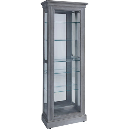 Side Entry Accent Curio by Pulaski Furniture in gray. Made from birch wood in a transitional style.