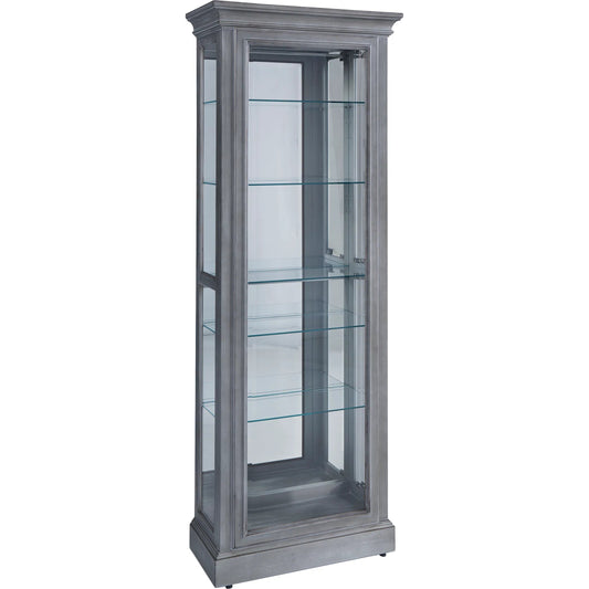 Side Entry Accent Curio by Pulaski Furniture in gray. Made from birch wood in a unique style.