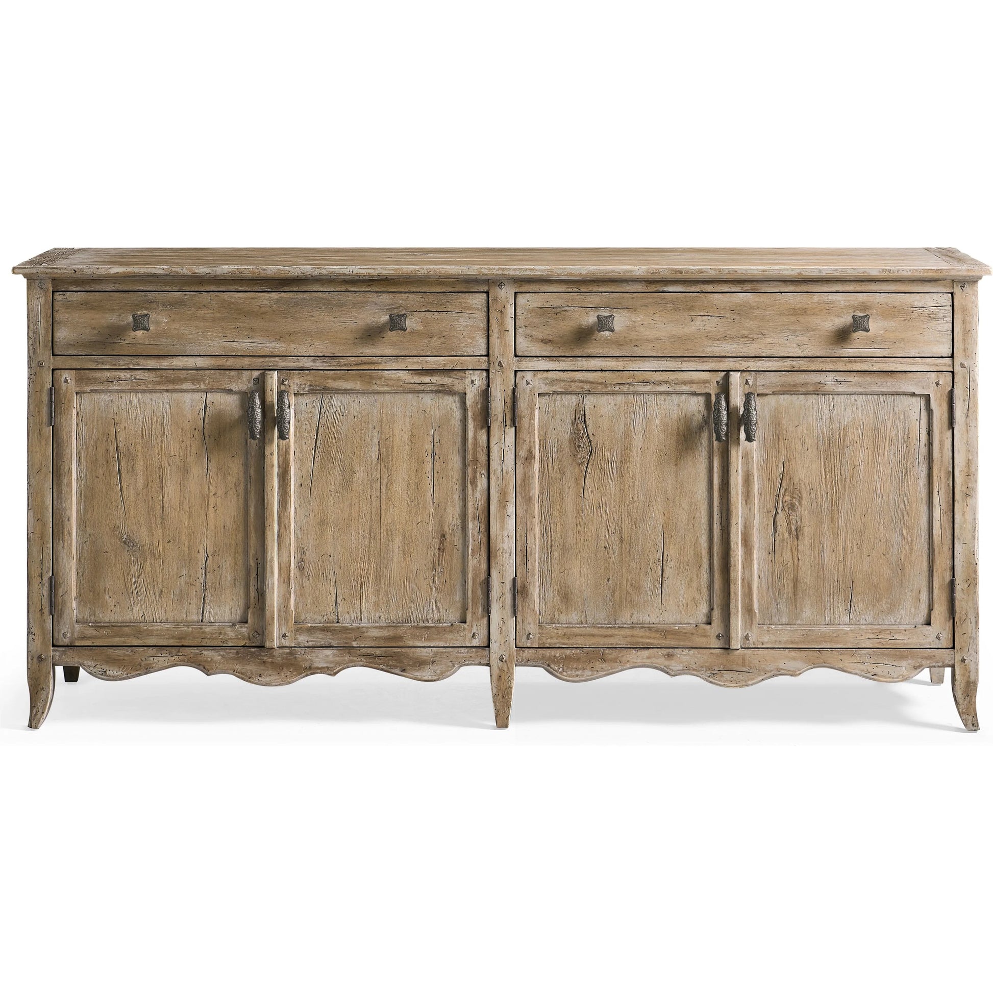 Caldera Sideboard by Jonathan Charles in light spain painted walnut. Made from main acacia veneer in a unique style.