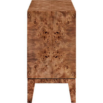 Mappa 3-Door Sideboard by LH Imports. Made from mdf oak veneer, burl mappa veneer in a modern style.