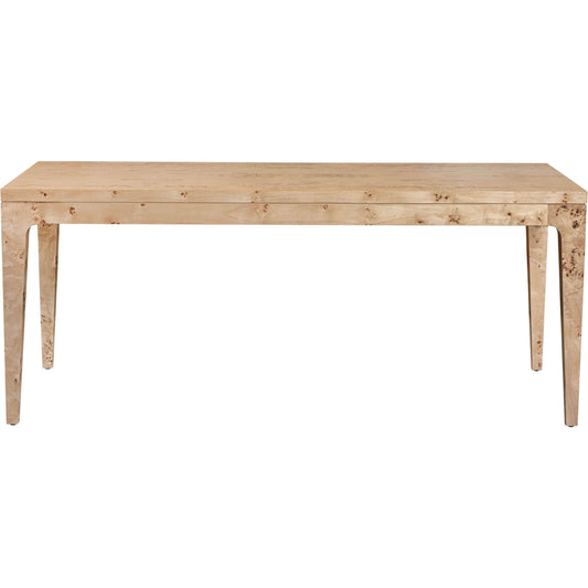 Mappa Dining Table by LH Imports in light burl and honey blonde burl, matt black. Made from unique in a unique style.