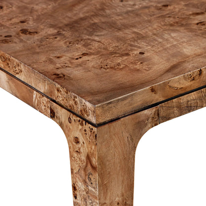 Mappa Large Dining Table by LH Imports in dark burl, matt black. Made from unique in a modern style.